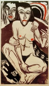 EL Kirchner, Melankoli (Erna ile otoportre) by Ernst Ludwig Kirchner