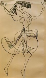 kendinden geçmiş dansçı by Ernst Ludwig Kirchner