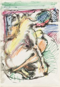 Erna Küvette Yıkanma by Ernst Ludwig Kirchner
