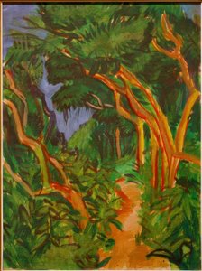 Fehmarn manzarası, orman yolu by Ernst Ludwig Kirchner