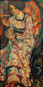 Sallanan sandalyedeki kadın (Emmi Frisch) by Ernst Ludwig Kirchner