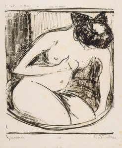 Frau im. 1908 by Ernst Ludwig Kirchner