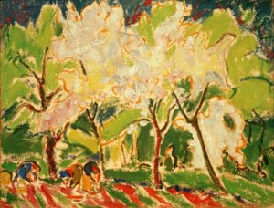 Bahar manzarası by Ernst Ludwig Kirchner