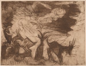 Keçiler ve Bulutlar by Ernst Ludwig Kirchner
