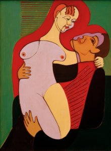 Harika aşıklar (evli çift Hembus) by Ernst Ludwig Kirchner