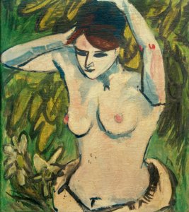 Kolları kaldırarak yarım hareket by Ernst Ludwig Kirchner