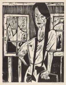 Genç kız. 1921 by Ernst Ludwig Kirchner