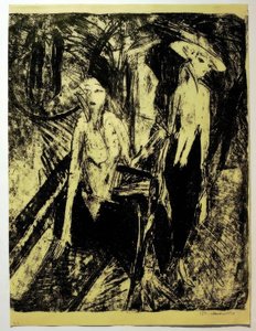 Kurfürstendamm üzerinde Cocottes by Ernst Ludwig Kirchner