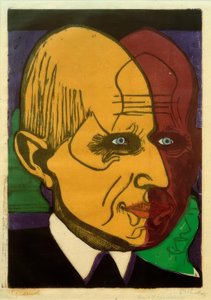 Kopf Dr. Frederic Bauer by Ernst Ludwig Kirchner