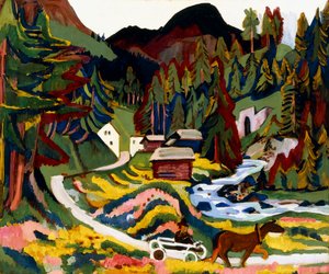 İlkbaharda Manzara, Sertig, 1924-25 by Ernst Ludwig Kirchner