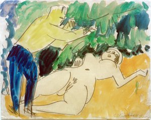 Ressam ve model by Ernst Ludwig Kirchner