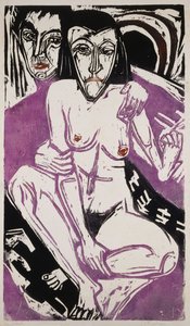 Melankoli Kız; Melancholisches Madchen, 1922 by Ernst Ludwig Kirchner