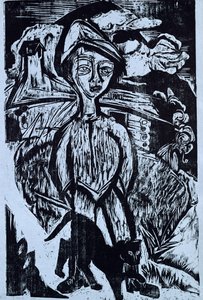 Fırtınada dağ çocuğu, 1921 by Ernst Ludwig Kirchner