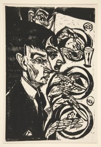 Nervoese beim Diner (Akşam Yemeğinde Sinirli Kişiler) by Ernst Ludwig Kirchner