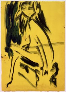 İsimsiz (Oturan Kız) by Ernst Ludwig Kirchner