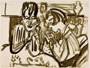 masada çift by Ernst Ludwig Kirchner