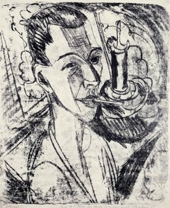 Sigara ile Otoportre by Ernst Ludwig Kirchner