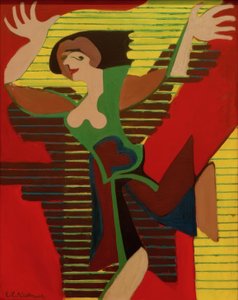 Dansçı atlama. Gret Palucca by Ernst Ludwig Kirchner