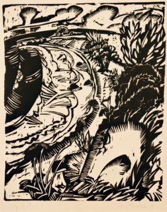 Yuvarlak körfezli sarp sahil by Ernst Ludwig Kirchner