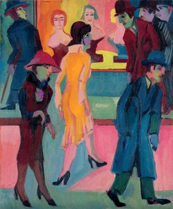 Berber Dükkanından Sokak Manzarası; Berber dükkanının önündeki sokak fotoğrafı, 1926 by Ernst Ludwig Kirchner