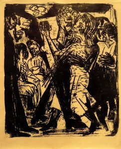 dans eden köylü çift by Ernst Ludwig Kirchner