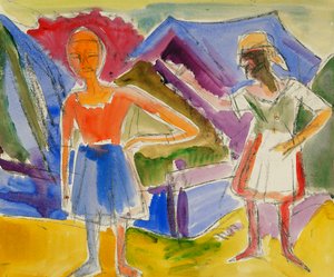 İki Şekil; iki figür, by Ernst Ludwig Kirchner