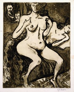 İki Kadın, 1907 by Ernst Ludwig Kirchner
