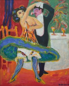 Varieté (İngiliz dans eden çift) by Ernst Ludwig Kirchner