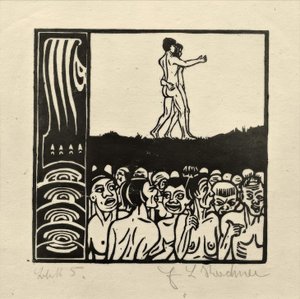 İnsanların önünde by Ernst Ludwig Kirchner