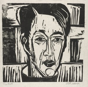 Wehrlin, Öne bakan by Ernst Ludwig Kirchner