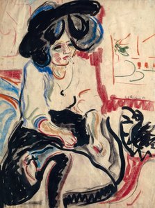 Sigara ile genç kadın by Ernst Ludwig Kirchner