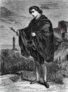 Entail için İllüstrasyon, Ernst Theodor Amadeus Hoffmann'ın (1776-1822) kısa romanı, gravür by Ernst Theodor Amadeus Hoffmann
