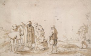 Sahilde balık tacirleri by Esaias van de Velde