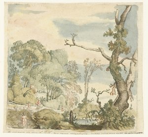 Ağaçlar ile manzara by Esaias van de Velde