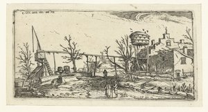 Bir bira fabrikası ile manzara Manzaralar (dizi başlığı) by Esaias van de Velde