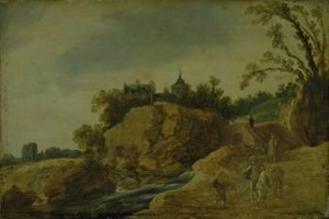 Bir Kale ile Kayalık Manzara by Esaias van de Velde