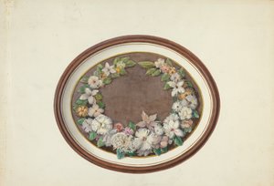Tüy Çelenk Oval Çerçeve by Esther Hansen and Edith Towner