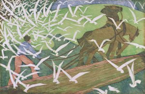 Pulluğu Takip Eden Kuşlar by Ethel Spowers