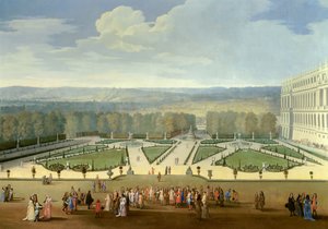 Promenade de Louis XIV (1638-1715) Versailles bahçelerinde kuzey parter görünümünde Etienne Allegrain (1644-1736) 1688 yaklaşık. Güneş. 2,3x2,9 m