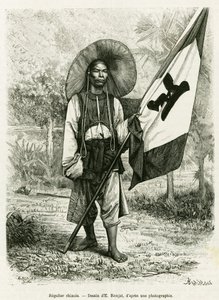 Çin kuralı. E.Ronjat tarafından gravür, bir fotoğraftan sonra, 1884