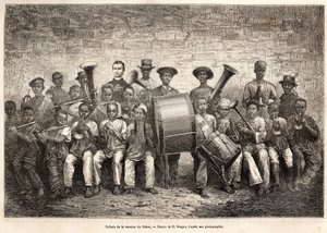 Gabon misyonunun çocukları grubu. Amiral Fleuriot de Langle tarafından 1868