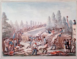 Devrim Sırasında Ceset Taşımak (Suluboya, yaklaşık 1790) by Etienne Bericourt