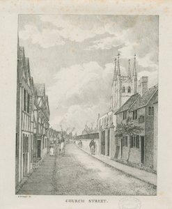 Tamworth - Church Street: litografi, nd [1796-1865] (baskı)