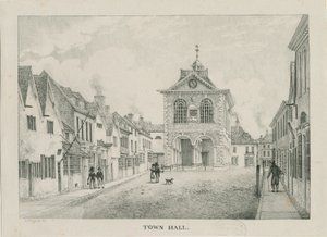 Tamworth - Belediye Binası: litografi, nd [1796-1865]
