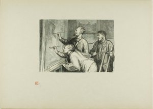1868 Resim Sergisi: Ona son dokunuşu yapmak by Etienne Carjat