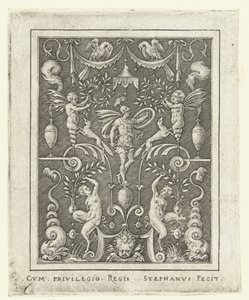 Mars Grotesk çerçeveli tanrı figürlü yüzey süslemeleri (sonraki versiyon) (seri başlığı) by Etienne Delaune