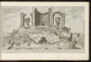 Roma'daki Marius'un Kupalarının Harabeleri Eski binalar (seri başlığı) Stefano Du Perac Parisino'daki perspektifte dell'antichità di Roma raccolti et ritratti (nesne üzerinde seri başlığı) by Etienne Duperac