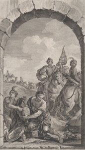 Paris'teki Foundlings Şapeli: Magi'nin Süiti: Cavaliers, 1756. by Etienne Fessard