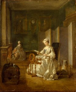 İki Kadınla İç Mekan, 1730