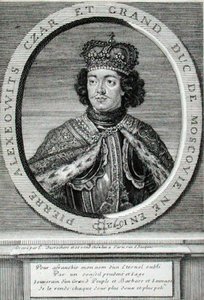 Peter I (1672-1725) (gravür)
